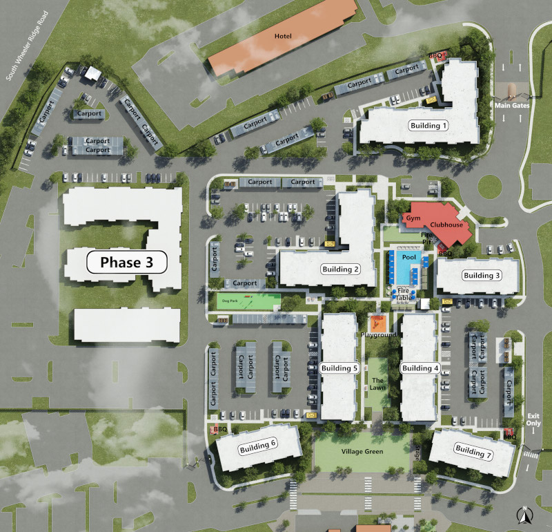 terra vista overhead map of community