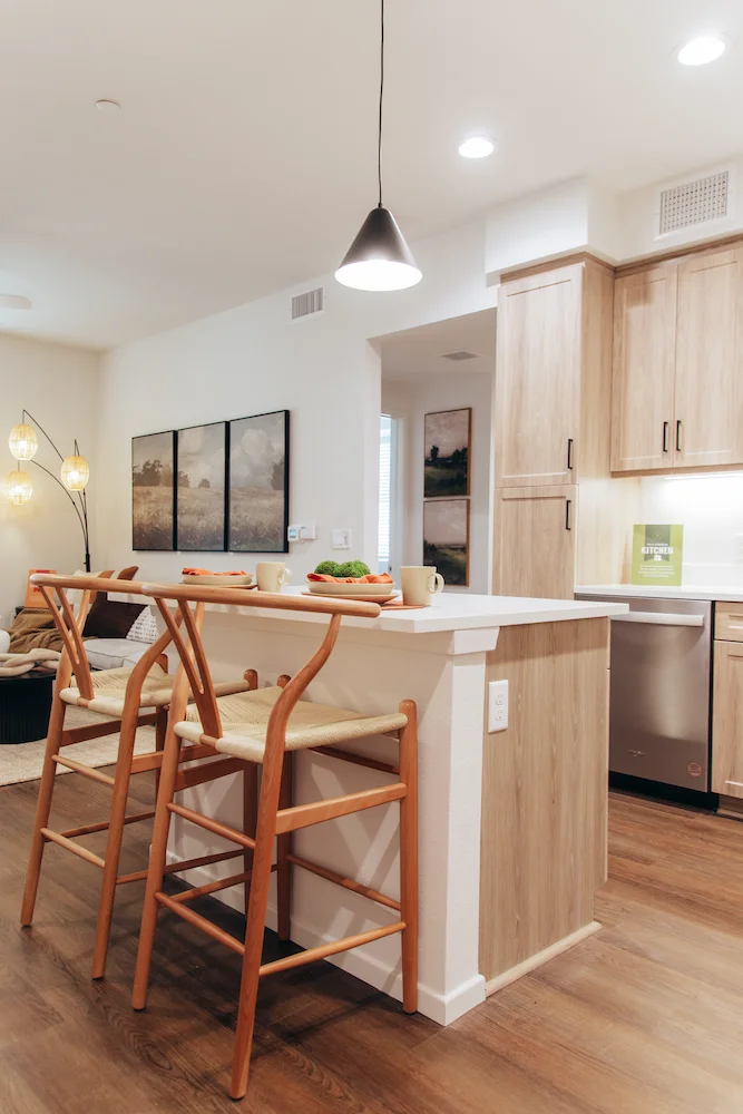 Kitchen with Bar Height Chairs - Terra Vista Apartments