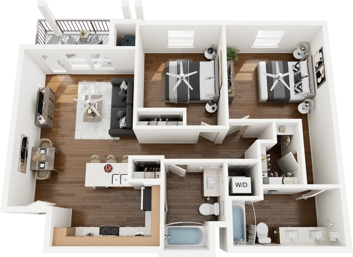 Classic 2 Bedroom Floor Plan - Terra Vista