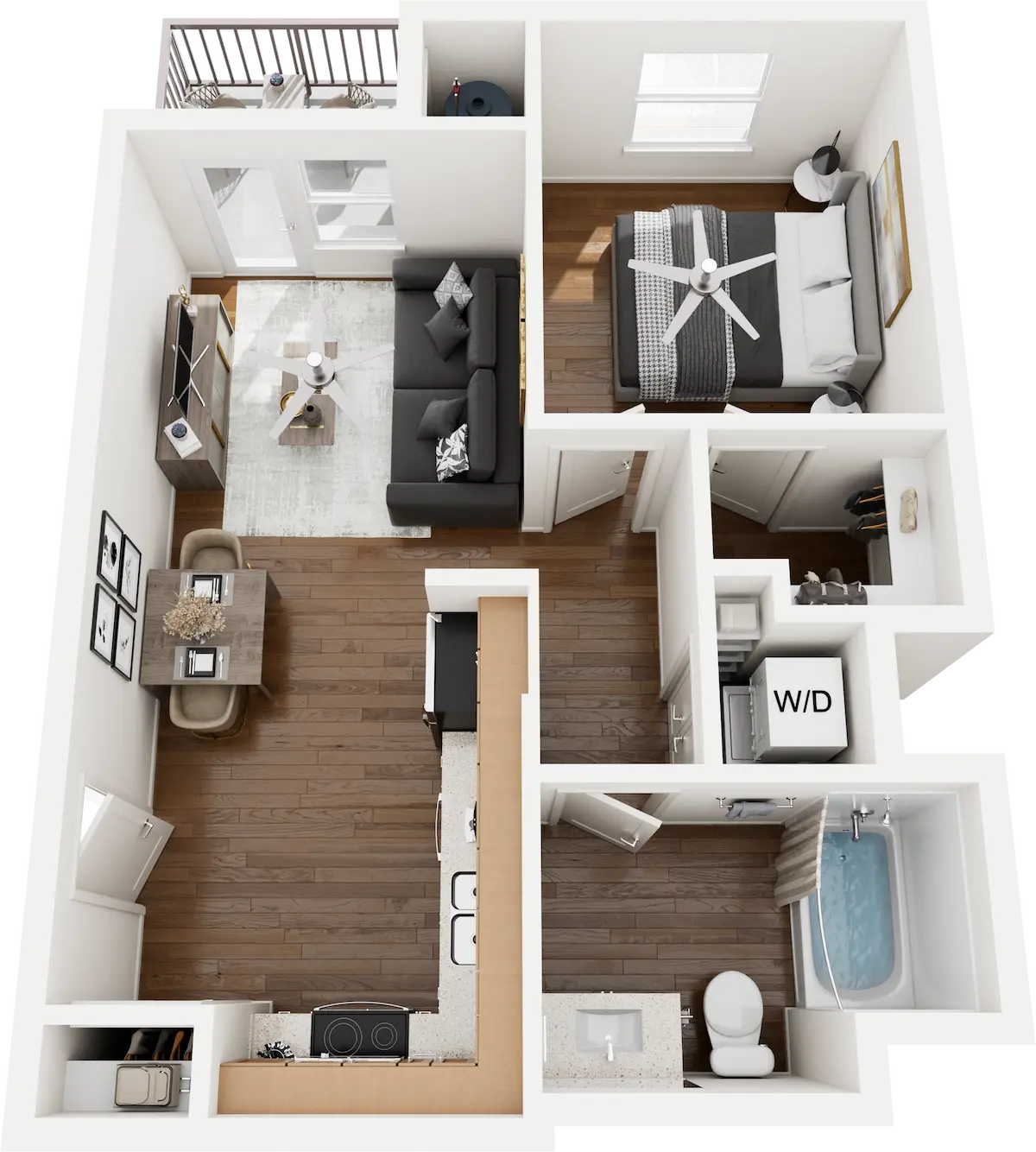 Classic One Bedroom Floor Plan - Terra Vista