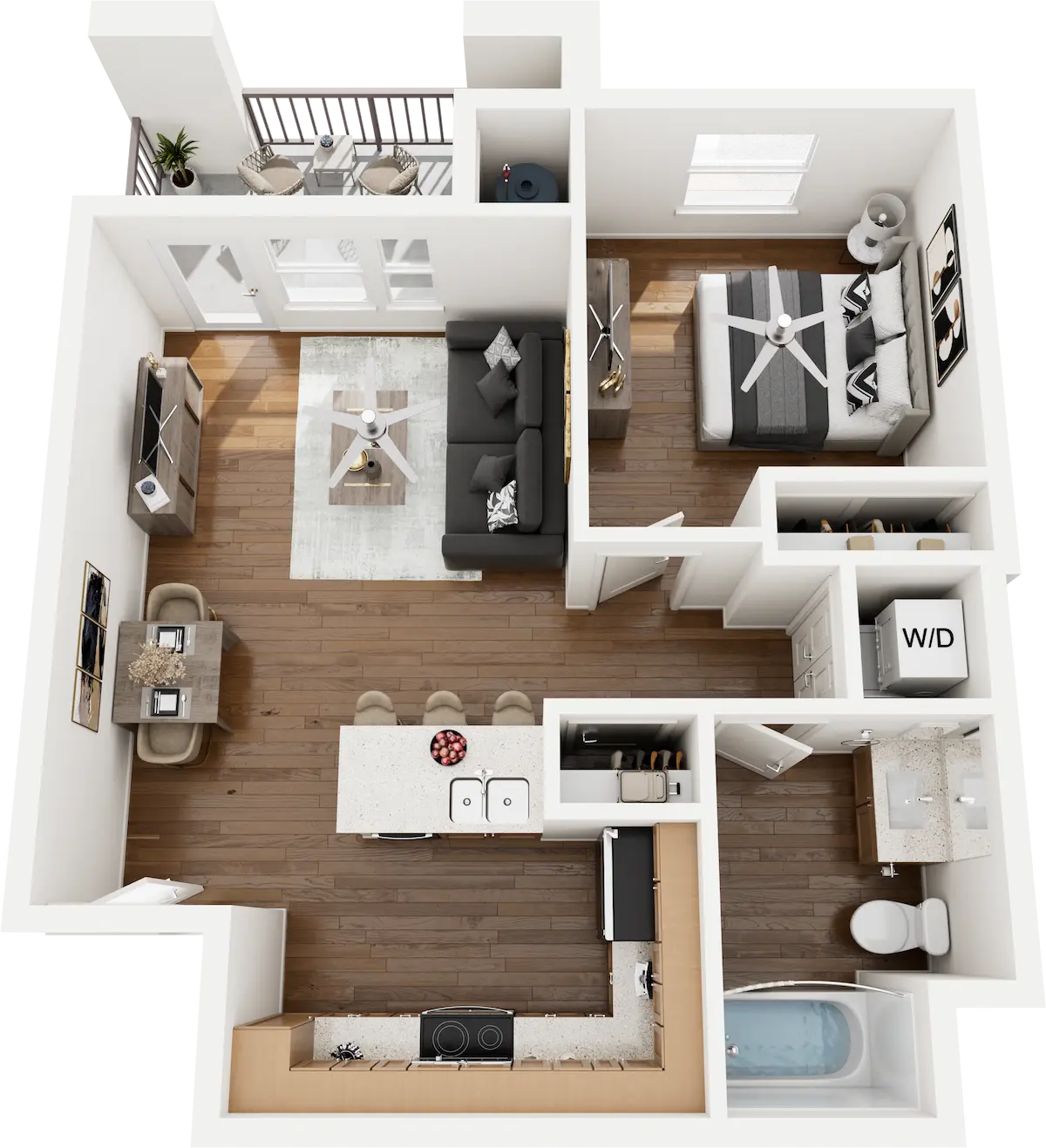 Heritage One Bedroom Floor Plan - Terra Vista