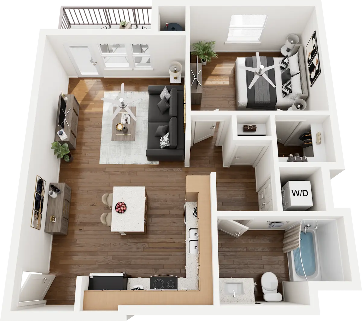 Signature One Bedroom Floor Plan - Terra Vista