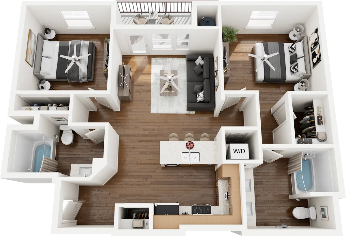 Signature 2 Bedroom Apartment Floor Plan - Terra Vista
