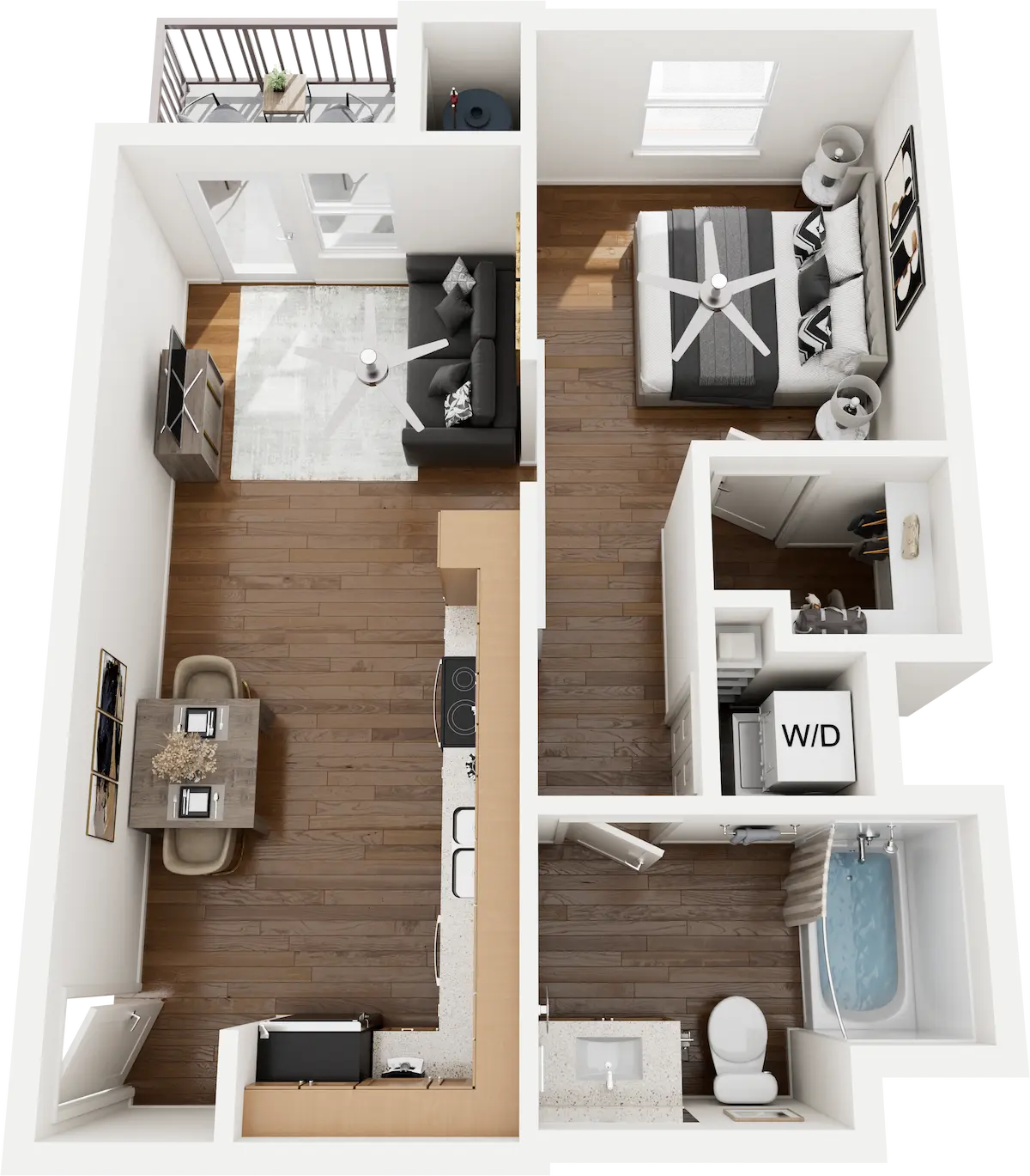 Studio Apartment Floor Plan - Terra Vista