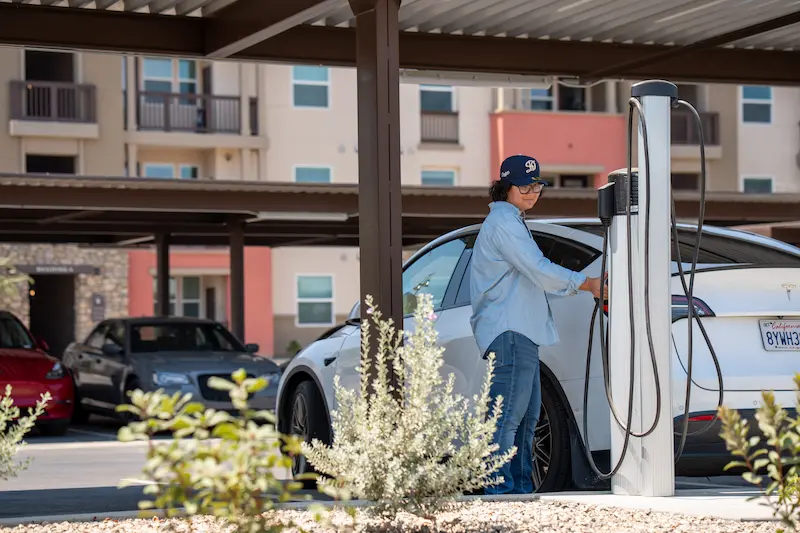 Tesla Being Charged by Tenant at Terra Vista