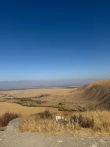 Hiking view of the sky and plains